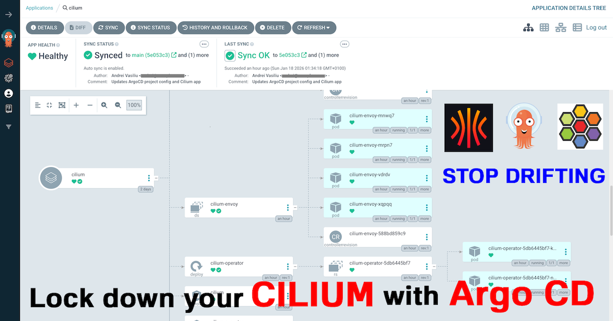 Stop Drifting: How to Lock Down Your Cilium CNI with Argo CD